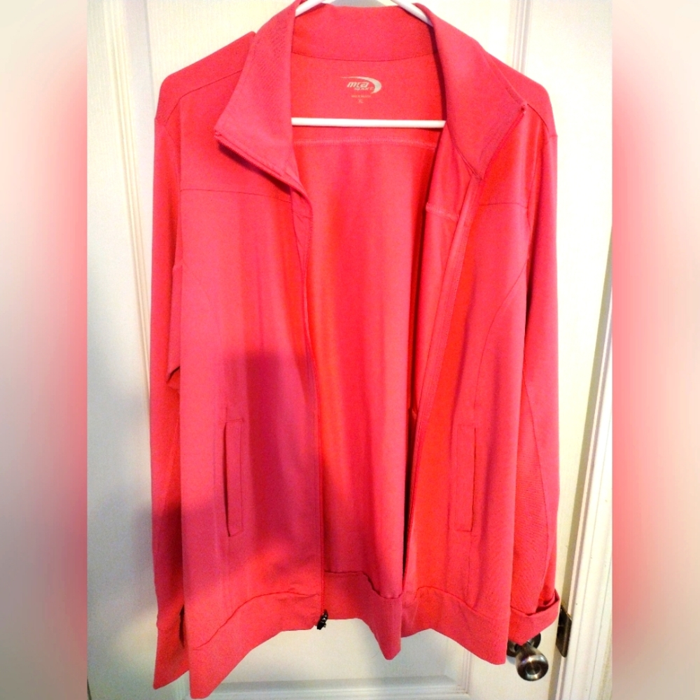 MIA sport collection women's long sleeve exercise jacket, size XL, pink